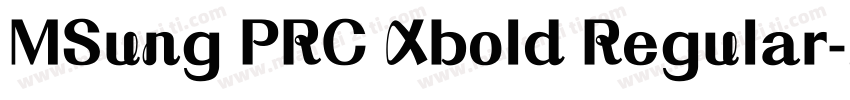 MSung PRC Xbold Regular字体转换